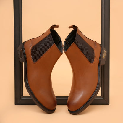 Chelsea Boots with Genuine Leather Upper