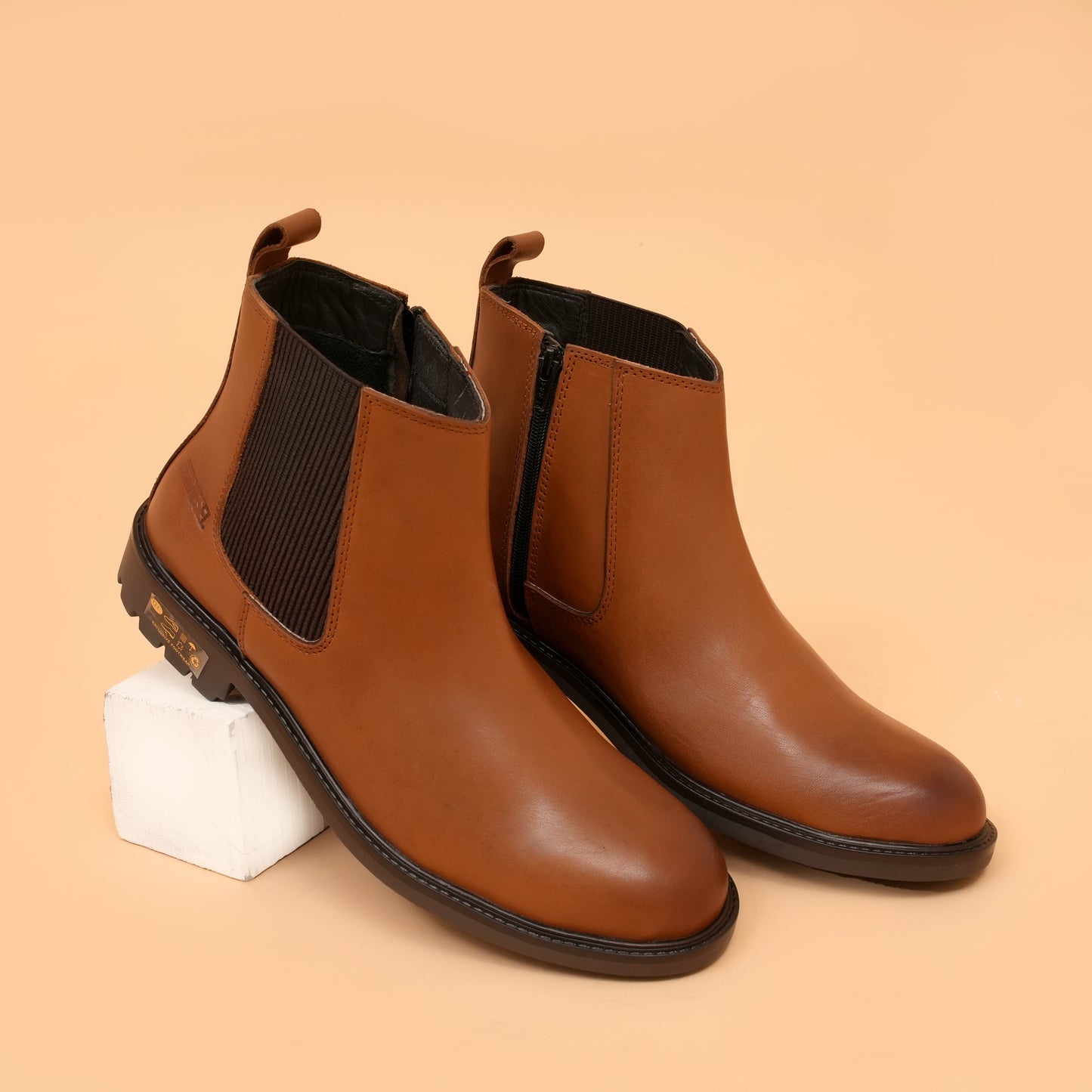 Chelsea Boots with Genuine Leather Upper