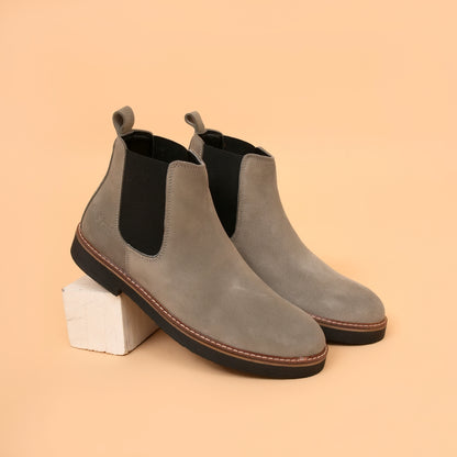 kickors Gainsboro - Men's Chelsea Boots with Genuine Suede Leather Upper