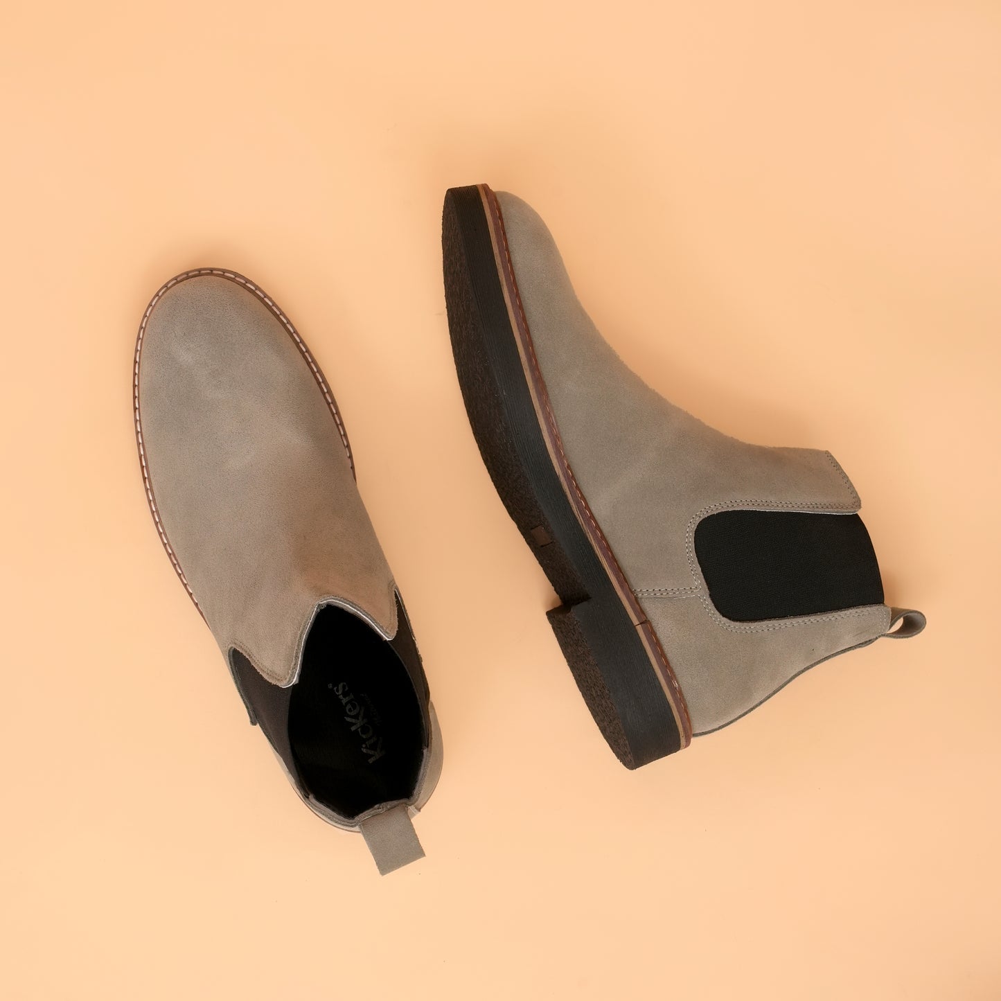 kickors Gainsboro - Men's Chelsea Boots with Genuine Suede Leather Upper