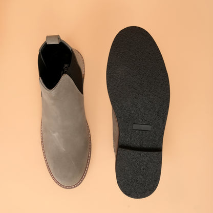 kickors Gainsboro - Men's Chelsea Boots with Genuine Suede Leather Upper