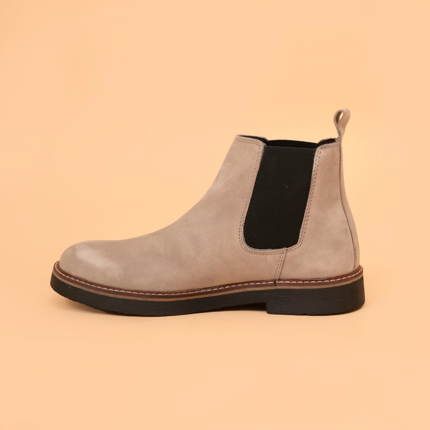 kickors FloralWhite - Men's Chelsea Boots with Genuine Suede Leather Upper