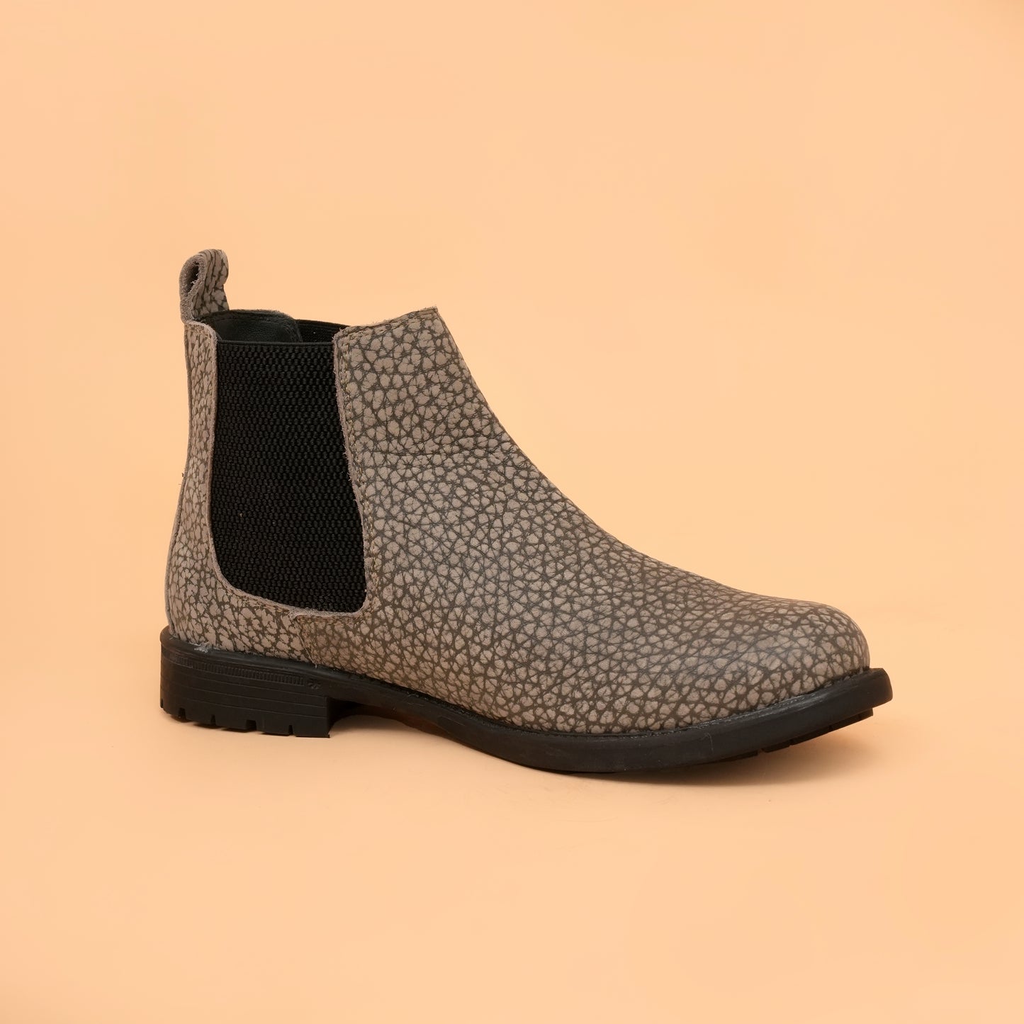 G.O.A.T Polka Dot DarkGray Extra Comfort - Men's Chelsea Boots with Genuine Suede Leather Upper