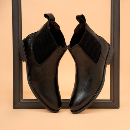 Chelsea Boots with Genuine Leather Upper
