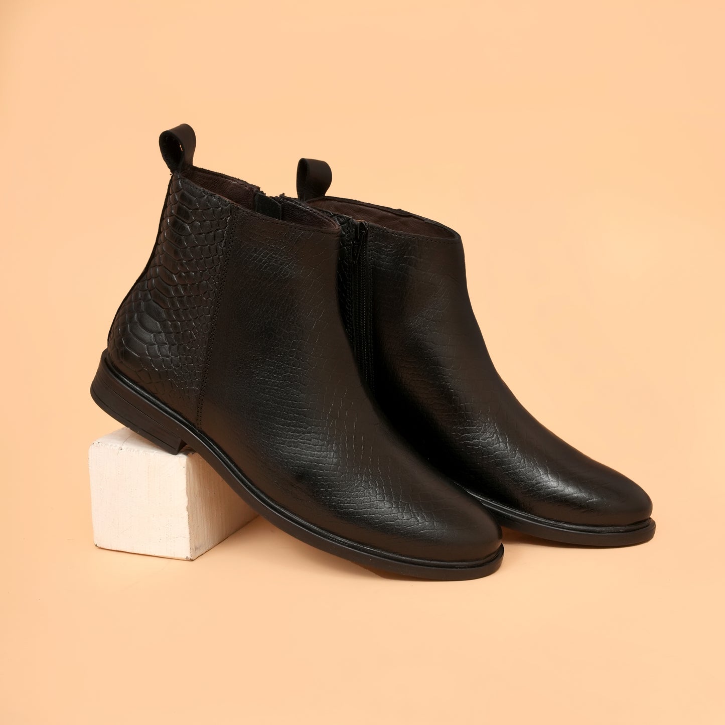 Chelsea Boots with Genuine Leather Upper