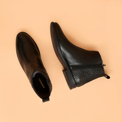 Chelsea Boots with Genuine Leather Upper