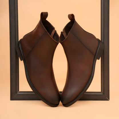 Chelsea Boots with Genuine Leather Upper