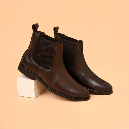Chelsea Boots with Genuine Leather Upper