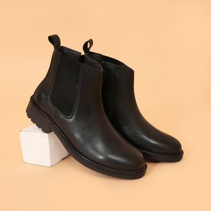 Chelsea Boots with Genuine Leather Upper