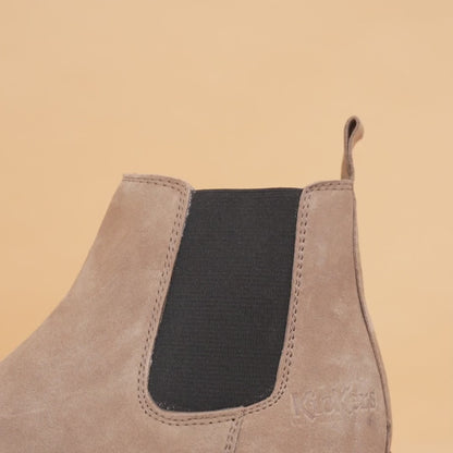 kickors FloralWhite - Men's Chelsea Boots with Genuine Suede Leather Upper