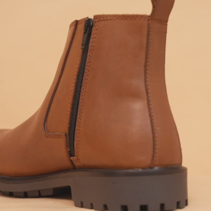 Chelsea Boots with Genuine Leather Upper