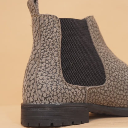 G.O.A.T Polka Dot DarkGray Extra Comfort - Men's Chelsea Boots with Genuine Suede Leather Upper